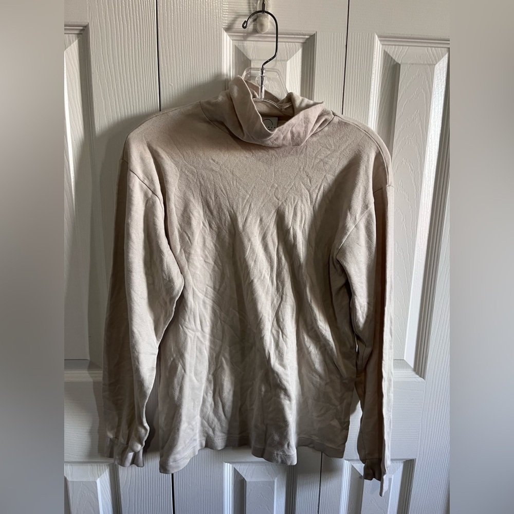 Bogner Turtleneck Cotton Base Layer Cream Small